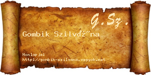 Gombik Szilvána névjegykártya